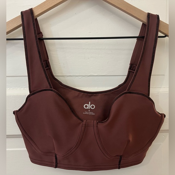 Alo Airlift Redefine Set Burgundy Truffle Sz S - Picture 5 of 14